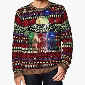 Ugly Christmas Sweater Light Up UFO